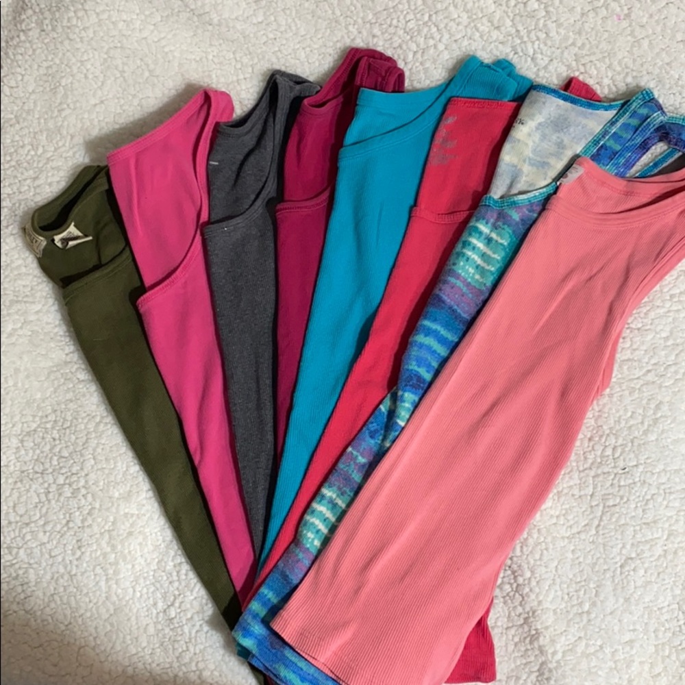 Set of 8 various brand tank tops